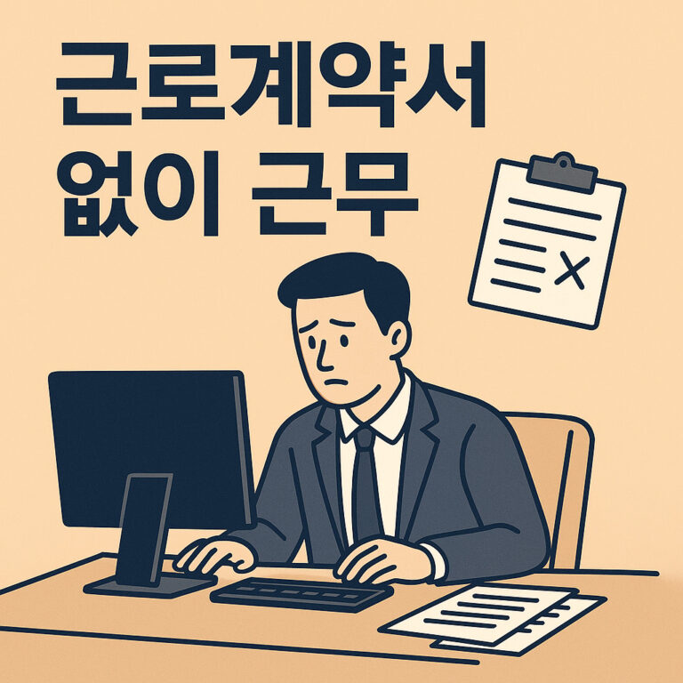 근로계약서 없이 근무